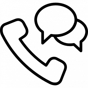 Communication talking on the phone icon