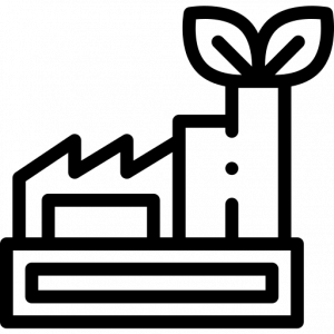 Eco-friendly factory icon