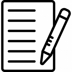Contract with pen icon