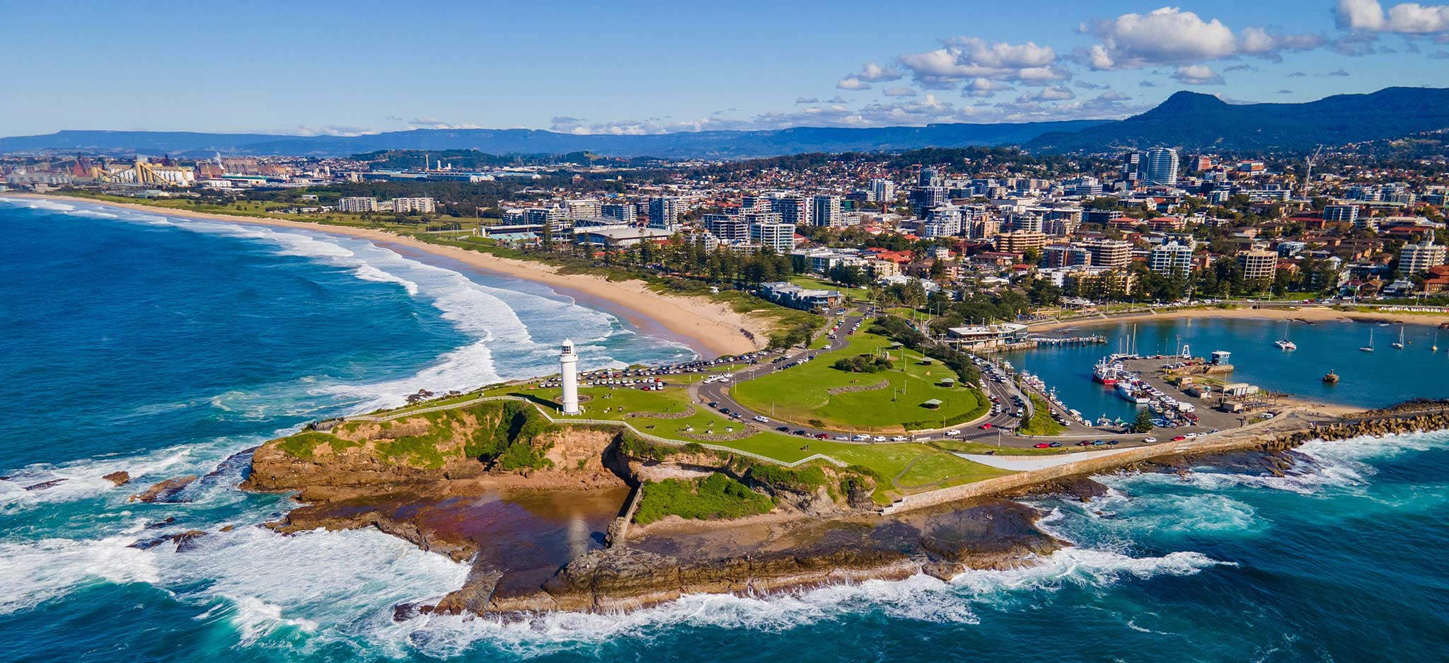 Wollongong drone coastline